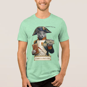 Russisch Blauwe Napoleon Bonaparte Kat Tri-Blend Shirt