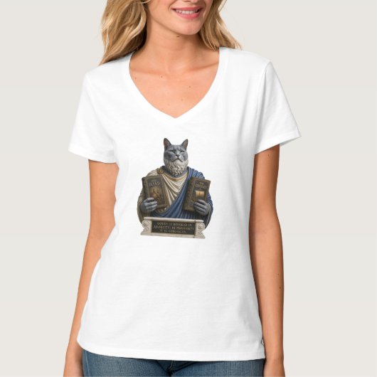 Russisch Blauwe Postduivin Kat T-shirt (Voorkant)