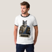 Russisch Blauwe Postduivin Kat T-shirt (Voorkant volledig)