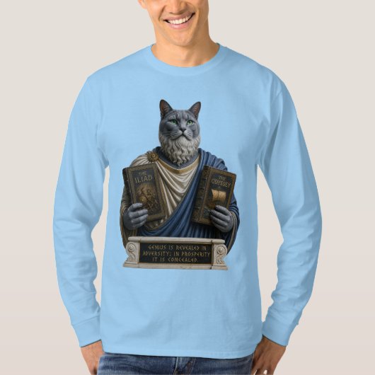 Russisch Blauwe Postduivin Kat T-shirt (Voorkant)