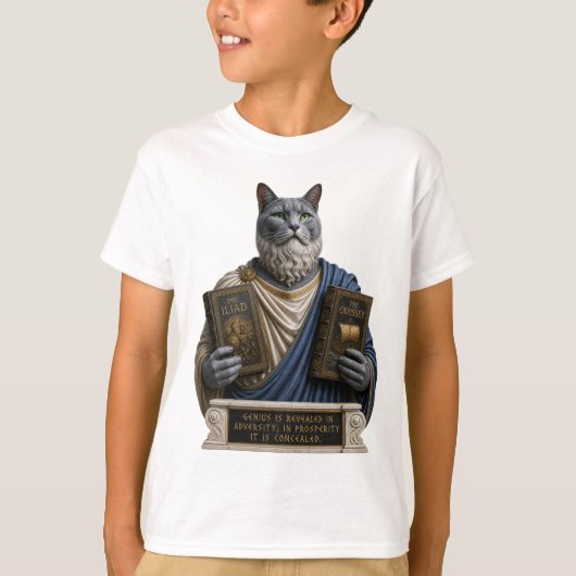 Russisch Blauwe Postduivin Kat T-shirt (Voorkant)