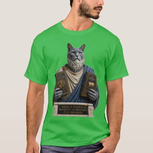 Russisch Blauwe Postduivin Kat T-shirt (Voorkant)