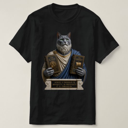 Russisch Blauwe Postduivin Kat T-shirt (Design voorkant)