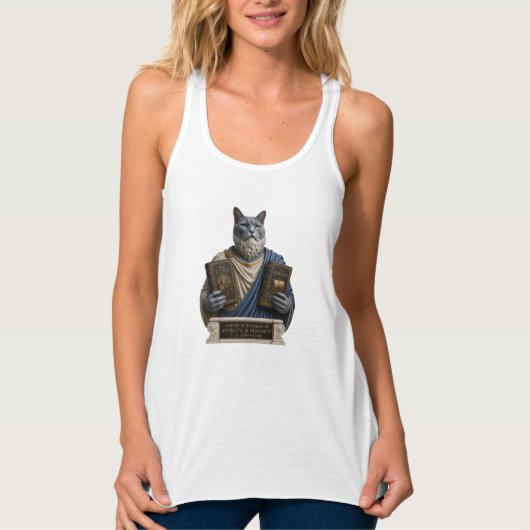 Russisch Blauwe Postduivin Kat Tanktop (Voorkant)