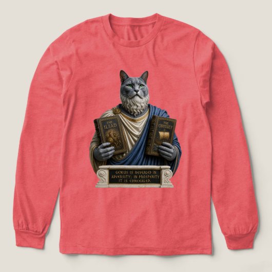 Russisch Blauwe Postduivin Kat Tri-Blend Shirt (Voorkant)