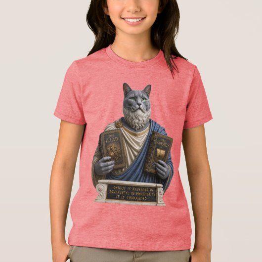 Russisch Blauwe Postduivin Kat Tri-Blend Shirt (Voorkant)