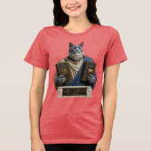 Russisch Blauwe Postduivin Kat Tri-Blend Shirt (Voorkant)