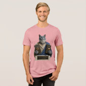 Russisch Blauwe Postduivin Kat Tri-Blend Shirt (Voorkant volledig)