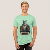 Russisch Blauwe Postduivin Kat Tri-Blend Shirt (Voorkant volledig)