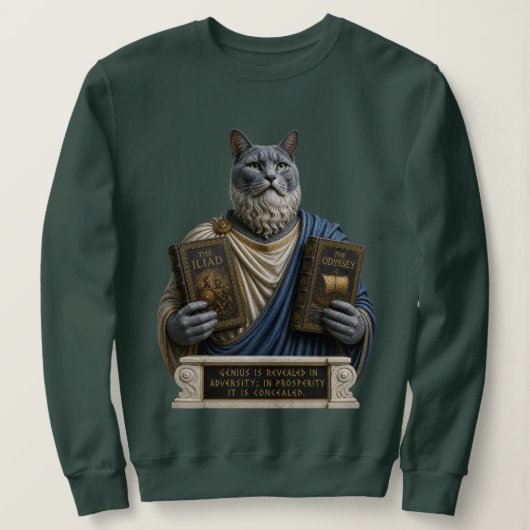 Russisch Blauwe Postduivin Kat Trui (Design voorkant)