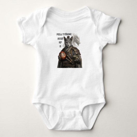 Russisch Blauwe Samurai Kat Romper (Voorkant)