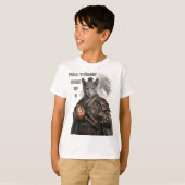 Russisch Blauwe Samurai Kat T-shirt (Voorkant volledig)