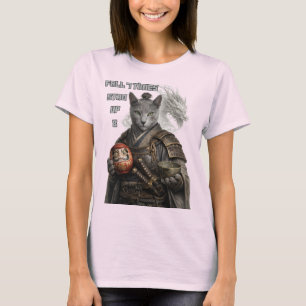 Russisch Blauwe Samurai Kat T-shirt
