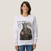 Russisch Blauwe Samurai Kat Trui (Voorkant volledig)