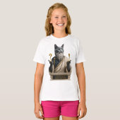 Russisch Blauwe Socrates Kat T-shirt (Voorkant volledig)
