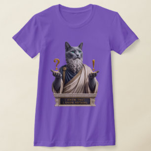 Russisch Blauwe Socrates Kat T-shirt