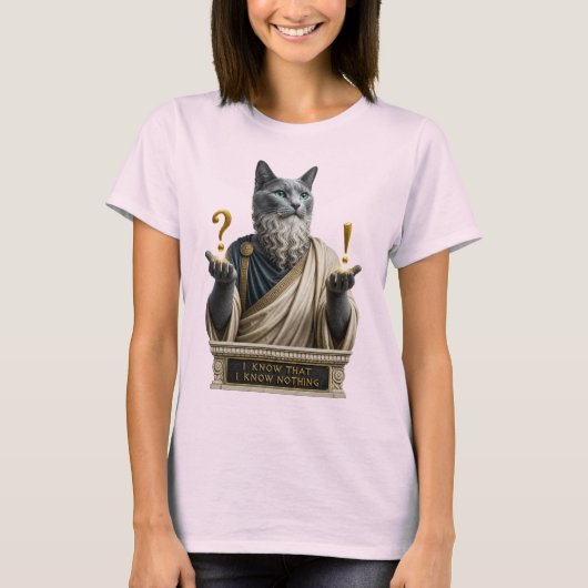 Russisch Blauwe Socrates Kat T-shirt (Voorkant)
