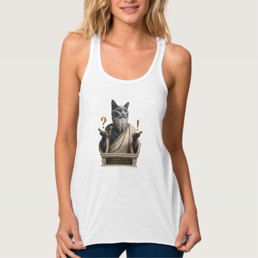 Russisch Blauwe Socrates Kat Tanktop (Voorkant)