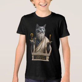 Russisch Blauwe Socrates Kat Tri-Blend Shirt