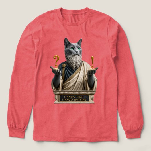 Russisch Blauwe Socrates Kat Tri-Blend Shirt (Voorkant)