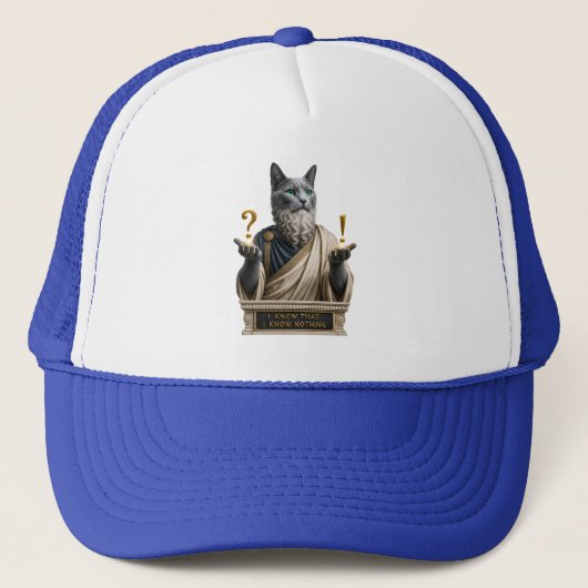 Russisch Blauwe Socrates Kat Trucker Pet (Voorkant)