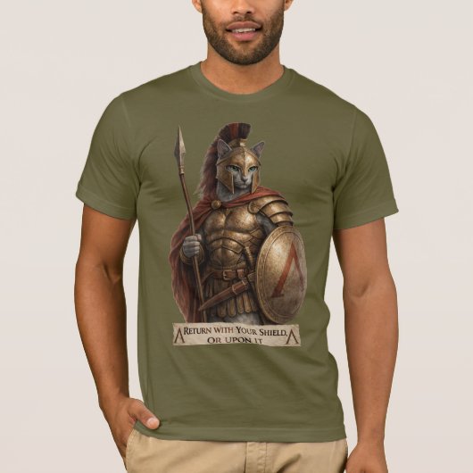 Russisch Blauwe Spartaanse Kat T-shirt (Voorkant)