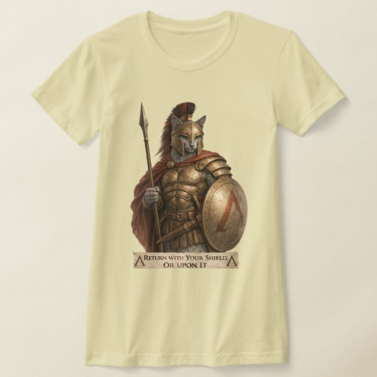 Russisch Blauwe Spartaanse Kat T-shirt (Laagn)