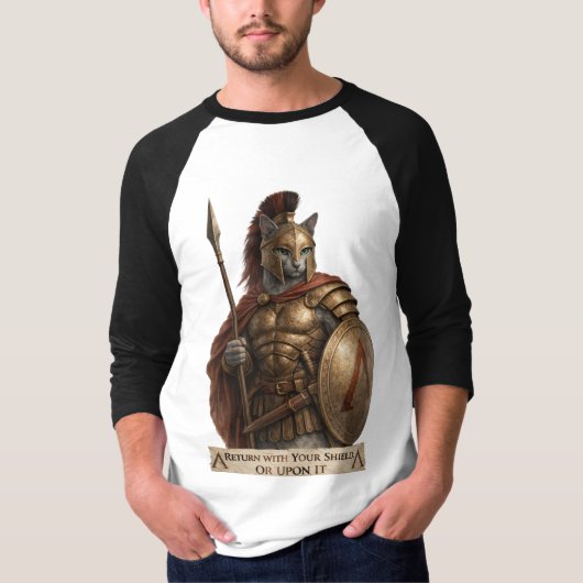 Russisch Blauwe Spartaanse Kat T-shirt (Voorkant)