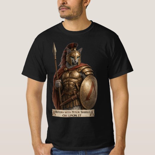 Russisch Blauwe Spartaanse Kat T-shirt (Voorkant)