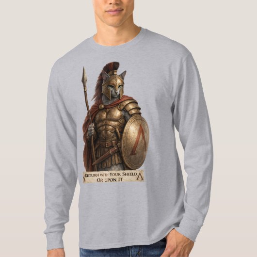 Russisch Blauwe Spartaanse Kat T-shirt (Voorkant)