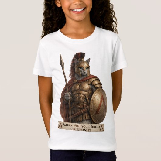 Russisch Blauwe Spartaanse Kat T-shirt (Voorkant)