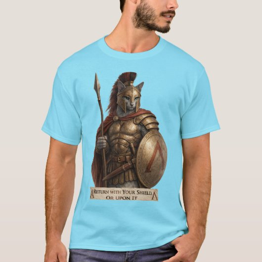 Russisch Blauwe Spartaanse Kat T-shirt (Voorkant)
