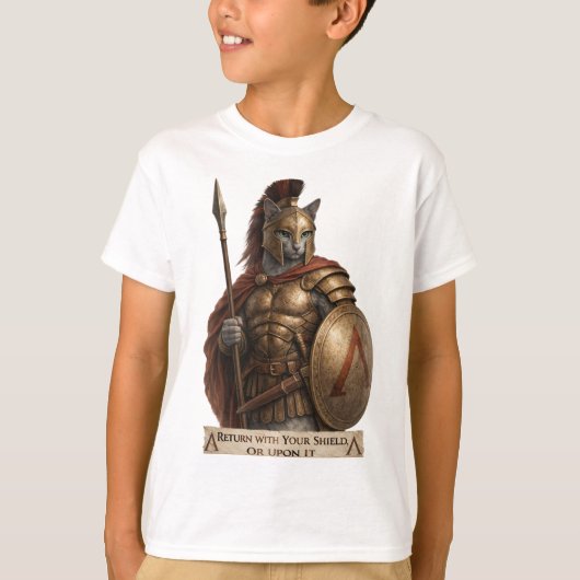 Russisch Blauwe Spartaanse Kat T-shirt (Voorkant)