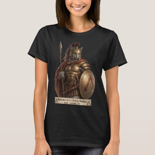 Russisch Blauwe Spartaanse Kat T-shirt (Voorkant)