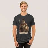 Russisch Blauwe Spartaanse Kat Tri-Blend Shirt (Voorkant volledig)