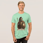 Russisch Blauwe Spartaanse Kat Tri-Blend Shirt (Voorkant volledig)