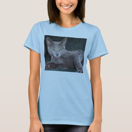 Russisch Blauwe T-Shirt (Voorkant)