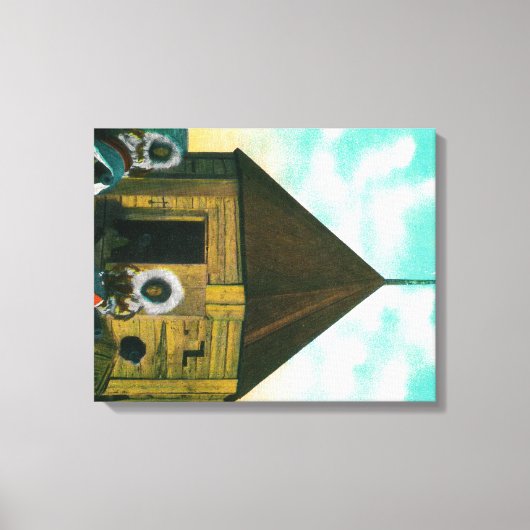 Russisch Blok House in St. Michael, Alaska Canvas Afdruk (Voorkant)