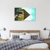 Russisch Blok House in St. Michael, Alaska Canvas Afdruk (Insitu (Slaapkamer))