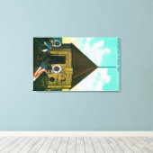 Russisch Blok House in St. Michael, Alaska Canvas Afdruk (Insitu (Houten vloer))