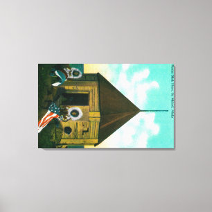 Russisch Blok House in St. Michael, Alaska Canvas Afdruk