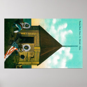 Russisch Blok House in St. Michael, Alaska Poster