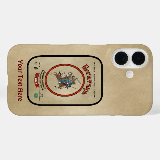 Russisch Bogatyr Beer Case-Mate iPhone Case (Achterkant (horizontaal))