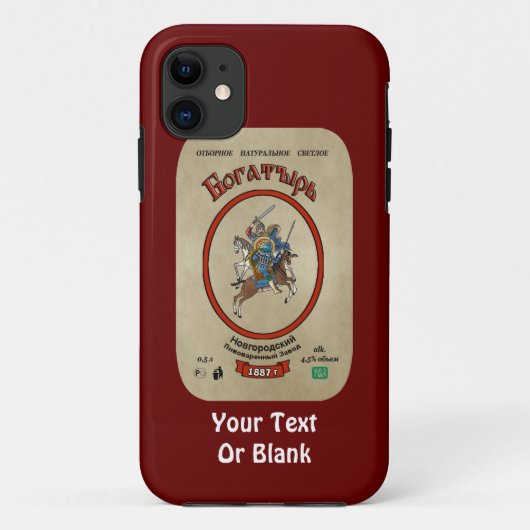 Russisch Bogatyr Beer Case-Mate iPhone Case (Achterkant)