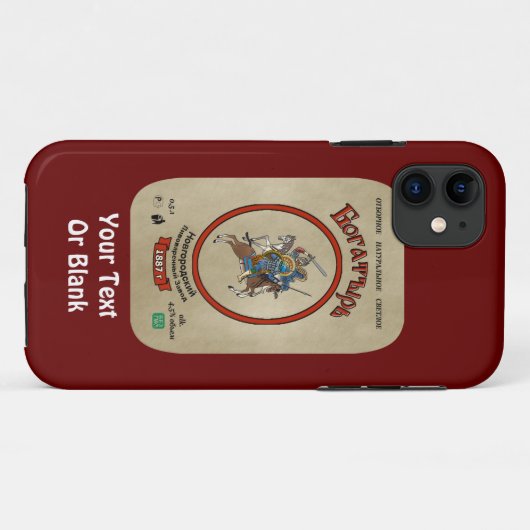 Russisch Bogatyr Beer Case-Mate iPhone Case (Achterkant (horizontaal))