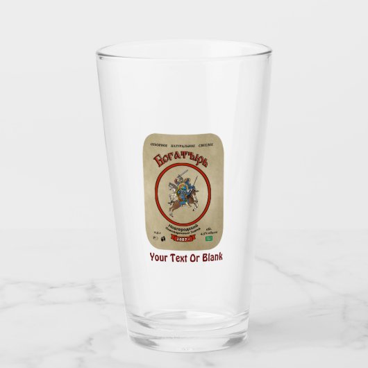 Russisch Bogatyr Beer Glas (Voorkant)