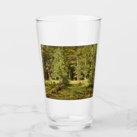 Russisch bos (landelijk landschap) (groene bossen) glas (Voorkant)