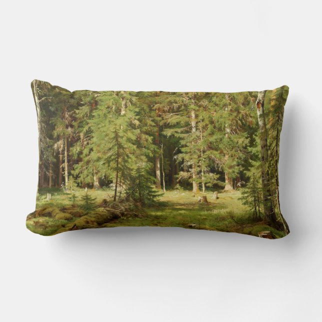 Russisch bos (landelijk landschap) (groene bossen) kussen (Voorkant)