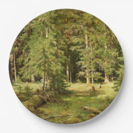 Russisch bos (landelijk landschap) (groene bossen) papieren bordje