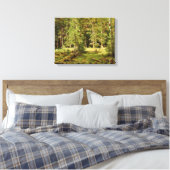 Russisch bos (Rustisch landschap) (Groene Bossen) Canvas Afdruk (Insitu (Slaapkamer))